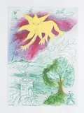 Ken Kiff, Castle Rising from the Sea, colour etching with aquatint circa 1993