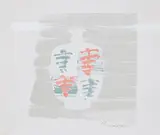 Bernard Leach, Drawing for a Pot, colour lithograph circa 1973