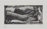 Henry Moore, Reclining Figure, aquatint and drypoint etching circa 1966
