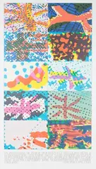 Tom Phillips, On Postcards of Public Buildings…, colour screenprint