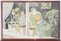 John Nash, Window Plants, colour lithograph