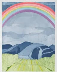 Rainbow by John Brunsdon, colour etching, sold Jul 2020