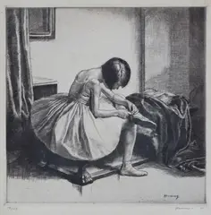 Herbert Johnson Harvey, A Child of the Ballet, etching