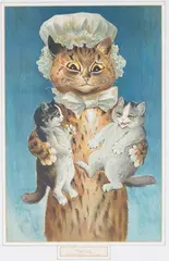 Louis Wain, Twins, colour lithograph