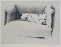 Cecil Aldin, Boss-eyed Peter, etching