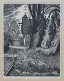 Clifford Webb, Abinger Hammer, wood-engraving circa 1935
