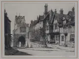 Henry Howard, Leicester Hospital, Warwick, etching