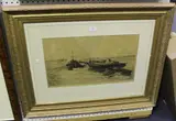 William Lionel Wyllie, The Barge Providence at Kits Hole Beach