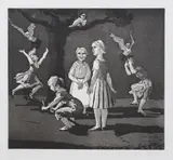 Paula Rego, Tilly in Kensington Gardens, etching with aquatint