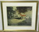Maurice Langaskens, Le Printemps, colour etching