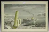 Felix Kelly, Drifter and Paddle Steamers, colour lithograph