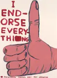 David Shrigley, It's All Your Fault', and 'I Endorse Everything', two screenprints on Somerset wove paper, both signed with initials, 2019, dated 2019 and editioned 22/125 in pencil verso