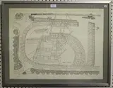 Bryan Pearce, Newlyn all Round, monochrome screenprint