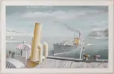 Felix Kelly, Drifter and Paddle Steamers, colour lithograph