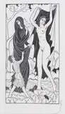 Eric Gill, Nature and Nakedness, woodcut
