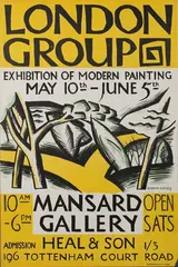 Bernard Adeney, London Group Exhibition of Modern Painting, Mansard Gallery' (Poster for the Exhibition), colour lithograph