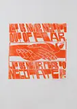 Paul Peter Piech, Let us never negotiate out of fear…, 1980, linocut