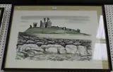 David Gentleman, Dunstanburgh Castle, colour lithograph