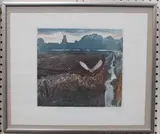 Robert R Greenhalf, Norfolk Barn Owl, colour etching with aquatint