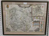 John Speed, Herefordshire Described' (Map of the County), engraving with later hand-colouring
