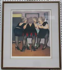 Getting Ready by Beryl Cook, colour print, sold Aug 2019