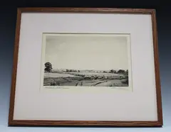 Angmering Park, Sussex by Anthony Gross, 1924, etching with drypoint, sold Aug 2019