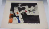 Hannes Postma, Abstract Composition, colour soft ground etching with aquatint