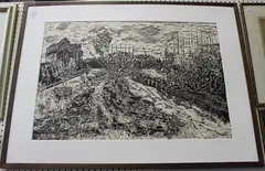 Camley Street, Natural Park by Sasa Marinkov, 1989, woodcut, sold May 2019