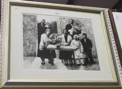 Family by Karolina Larusdottir, late 20th/early 21st century lithograph, sold May 2019