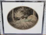 La Belle Au Bois Dormant (Sleeping Beauty) by Louis Icart, etching with drypoint and aquatint, sold May 2019