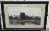 William Daniell, Windsor Castle and St. George's Chapel from Romney Lock, etching with aquatint