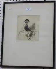 Childrens Hour by Eileen Soper, etching, sold May 2019