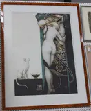 Michael Parkes, Night and Day, colour stone lithograph