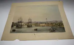 J. Hitchen, The New Port, Adelaide, South Australia, lithograph