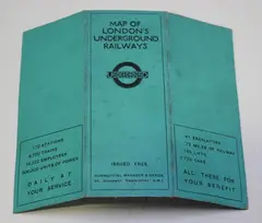 F H Stingemore, Map of London's Underground Railways, folding colour lithograph