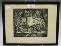 Gus Cummins, Dark Space, etching