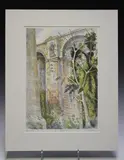 Alan Powers, Chirk Aqueduct' and 'Powis Castle', two 20th century lithographs, both signed, titled and inscribed in pencil