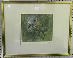 Alfred Munnings, The Gap, colour print