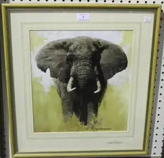 David Shepherd, Elephant, colour print