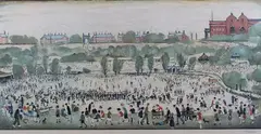 L. S. Lowry, Peel Park, colour print