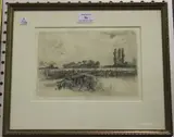 Francis Seymour Haden, A Water Meadow, etching on vellum