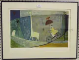 Annora Spence, Bicycle and Giraffe, screen-print