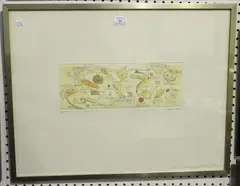 Convictions in the Kitchen by Chris Orr, 1982, colour etching, sold Feb 2019