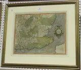 Gerardus Mercator, Warwicum, Northamtonia, Huntingdonia, Cantabrigia, Suffolcia, Oxonium, Buckinghamia, Bedfordia, Hartfordia, Essexia, Berceria, Middelsexia, Southhatonia, Surria, Cantiu & Southsexia' (Map of South Eas, engraving with later hand-colouring on laid paper