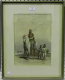 Emily Eden, A Hindoostanee Horseman, lithograph with period hand-colouring