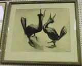 Kim Atkinson, Shag Dance, mixed media etching