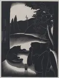 Paul Landacre, Sultry Day, wood-engraving
