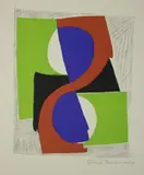 Correspondances no 5 by Sonia Delaunay, lithograph on BFK Rives wove paper, sold Feb 2019