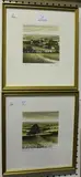 Kathleen Caddick, Field Gate' and 'Hillside Track', a pair of 20th century aquatints and hand-colouring, signed, titled and editioned 193/250 and 224/250 in pencil