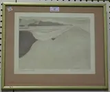 John Brunsden, Dorset Beach, etching with aquatint